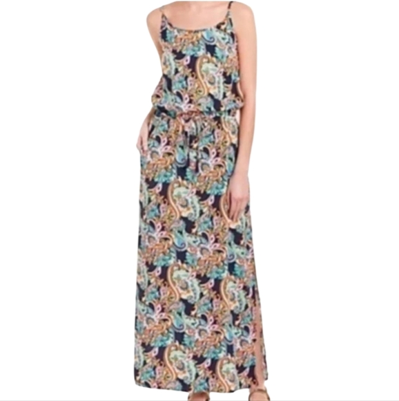 Tommy Bahama Mare multicolor paisley slip on Maxi dress - Picture 1 of 9